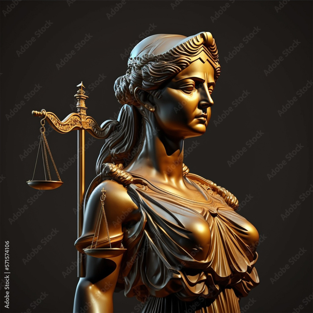 Obraz premium golden statue of justice