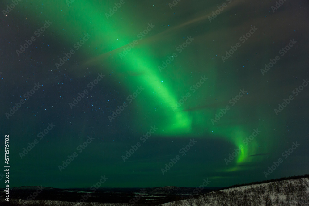 Aurora borealis über Schwedens Norden