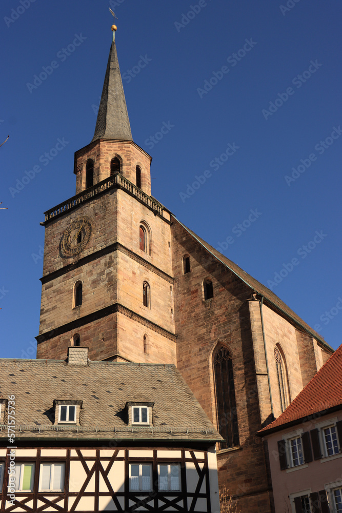 Kulmbach; Petrikirche am Burgberg über der Oberen Stadt