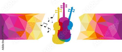 Music graphic with violin.