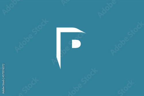 Illustration vector graphic of negative space letter P