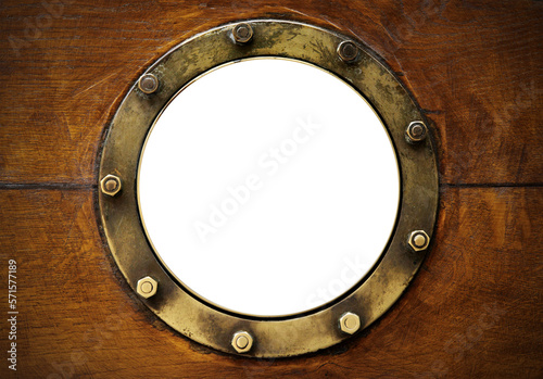 Vintage ship porthole photo