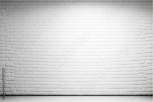 Vintage white brick wall texture background, Studio room interior texture for display products.,hyperrealism, photorealism, photorealistic