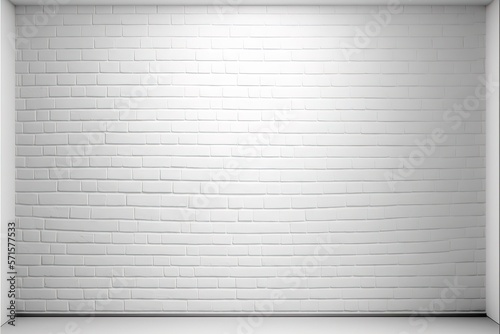 Vintage white brick wall texture background, Studio room interior texture for display products.,hyperrealism, photorealism, photorealistic
