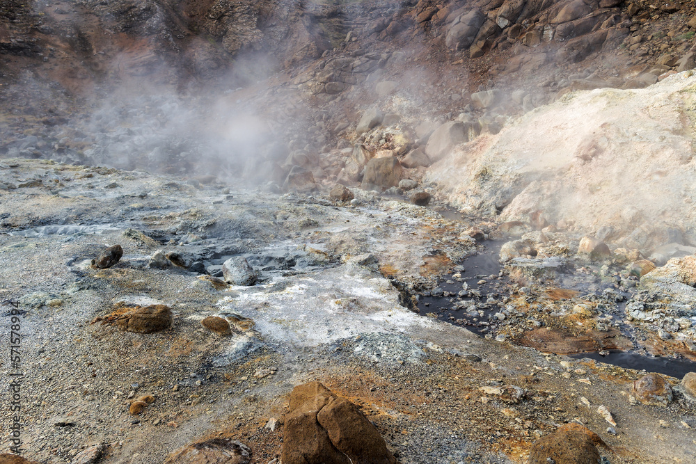Seltun hot springs, Krysuvik geothermal area, Iceland.