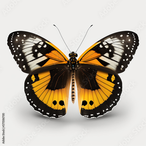 Fictional butterfly that focuses on symmetry in design. Created using ai generative. 