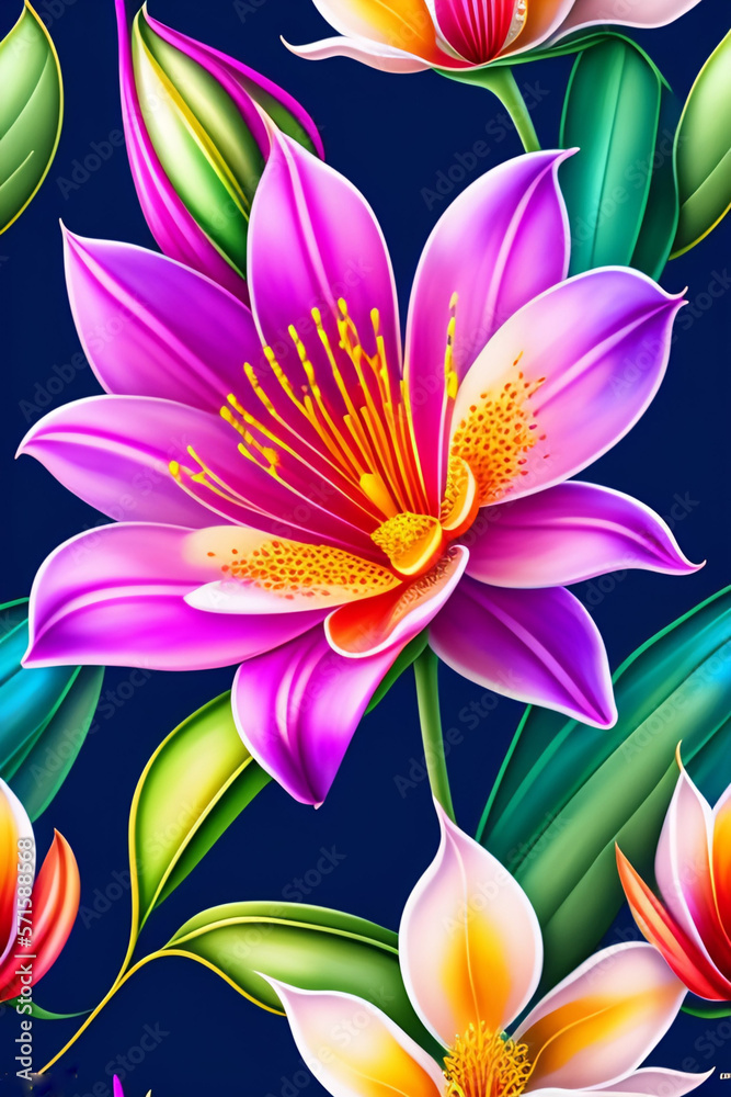 Kaffir lily flower in a watercolor style, created with Generative AI technology