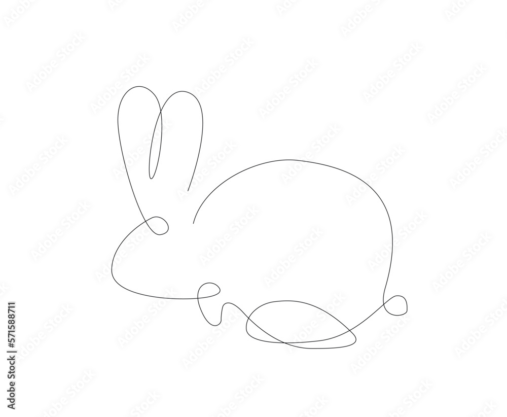 One line bunny for easter. Easter line art illustration. Cute rabbit vector linear. one line animals One line bunny for easter. Easter line art illustration. Cute rabbit vector linear. one line animals