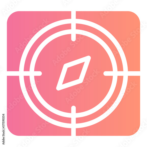 compass gradient icon