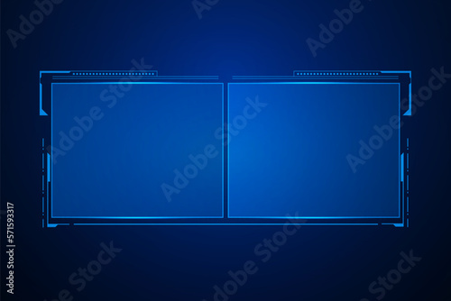 Sci fi futuristic user interface, HUD template frame design, Technology abstract background	
