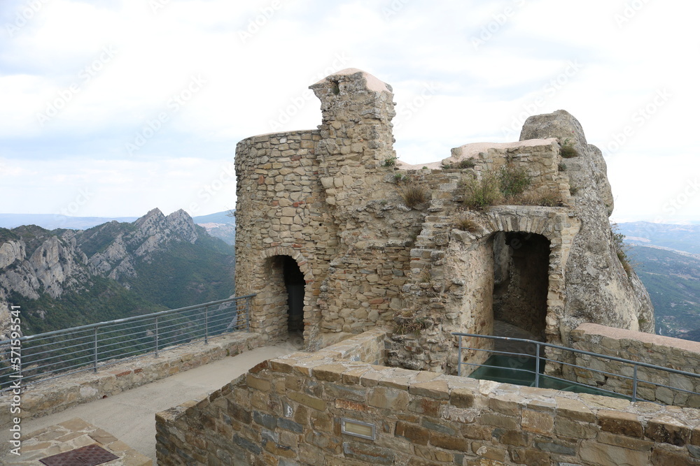 Norman castle ruins in Pietrapertosa, Province of Potenza, Basilicata Region, Southern italy 