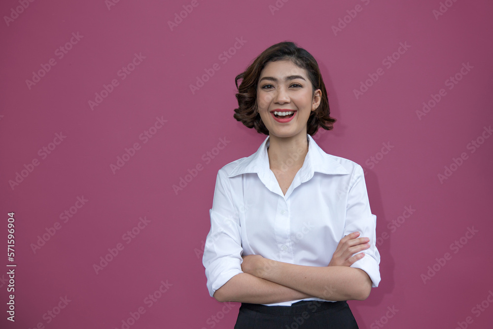 confidence asian woman model on isolated background confidence asian woman model on isolated background