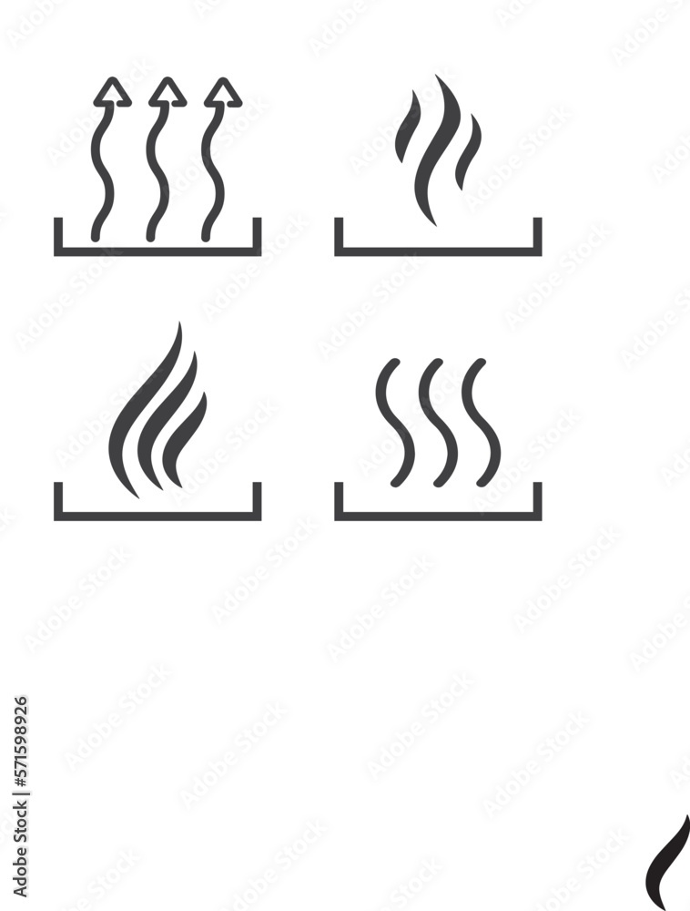 Heat icon three arrow up in three variants.