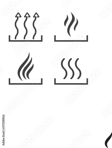 Heat icon three arrow up in three variants.
