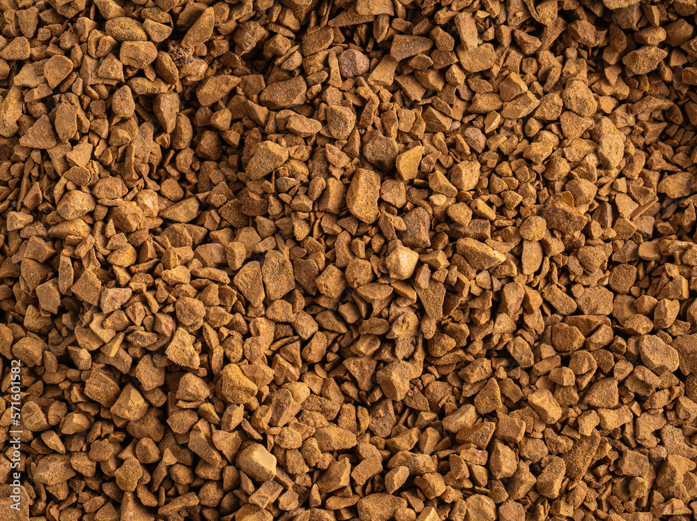 Instant coffee background, macro shot Instant coffee background, macro shot