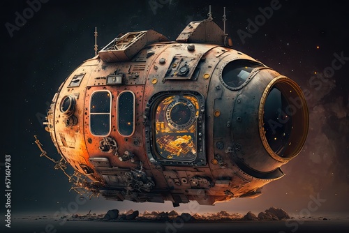 Wallpaper Mural a spacecraft. Generative AI Torontodigital.ca