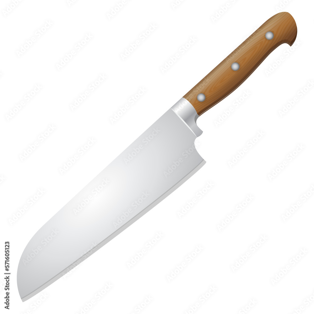 Santoku Knife vector Object Illustration Santoku Knife vector Object Illustration