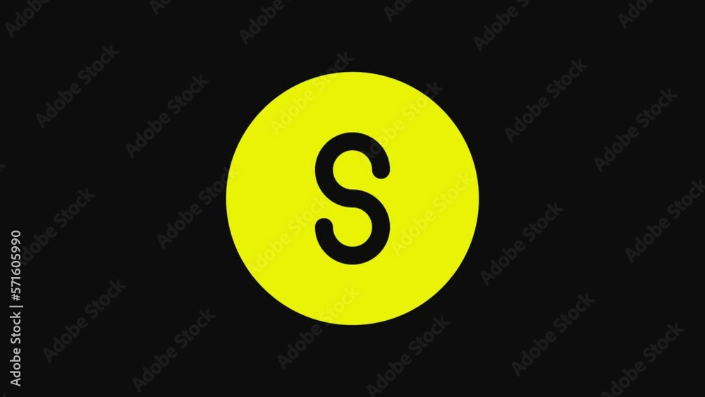 Yellow Compass south icon isolated on black background. Windrose navigation symbol. Wind rose sign. 4K Video motion graphic animation Yellow Compass south icon isolated on black background. Windrose navigation symbol. Wind rose sign. 4K Video motion graphic animation