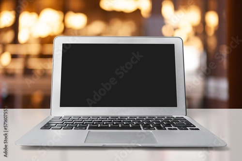 Modern Laptop computer with blank screen