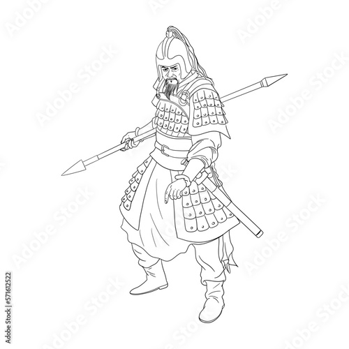 Genghis Khan, Founder and Great Khan (Emperor) of the Mongol, Portrait from Mongolia 