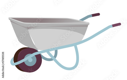 Garden cart isolated on a white background. Garden appliance.
