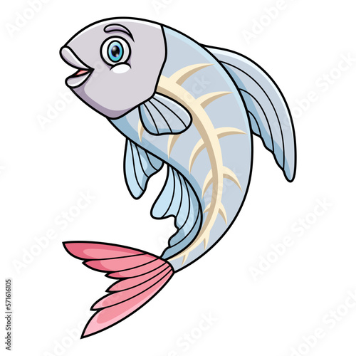Cartoon X-Ray Fish on white background photo