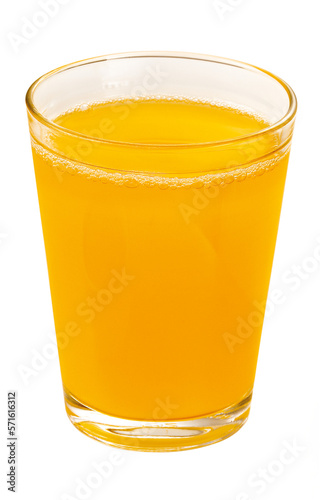 copo de vidro com suco de laranja