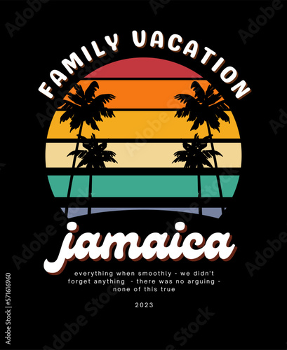 sunset family vacation jamaica 2023, sticker,mug,tshirt etc