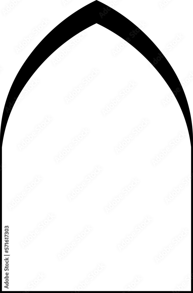 Minimalistic linear arches frame
