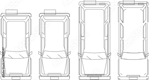 Top view car illustration vector sketch15.eps, Top view car illustration vector sketch