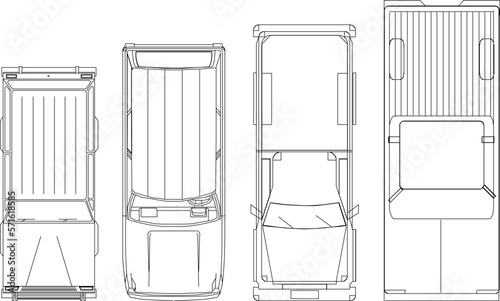 Top view car illustration vector sketch15.eps, Top view car illustration vector sketch