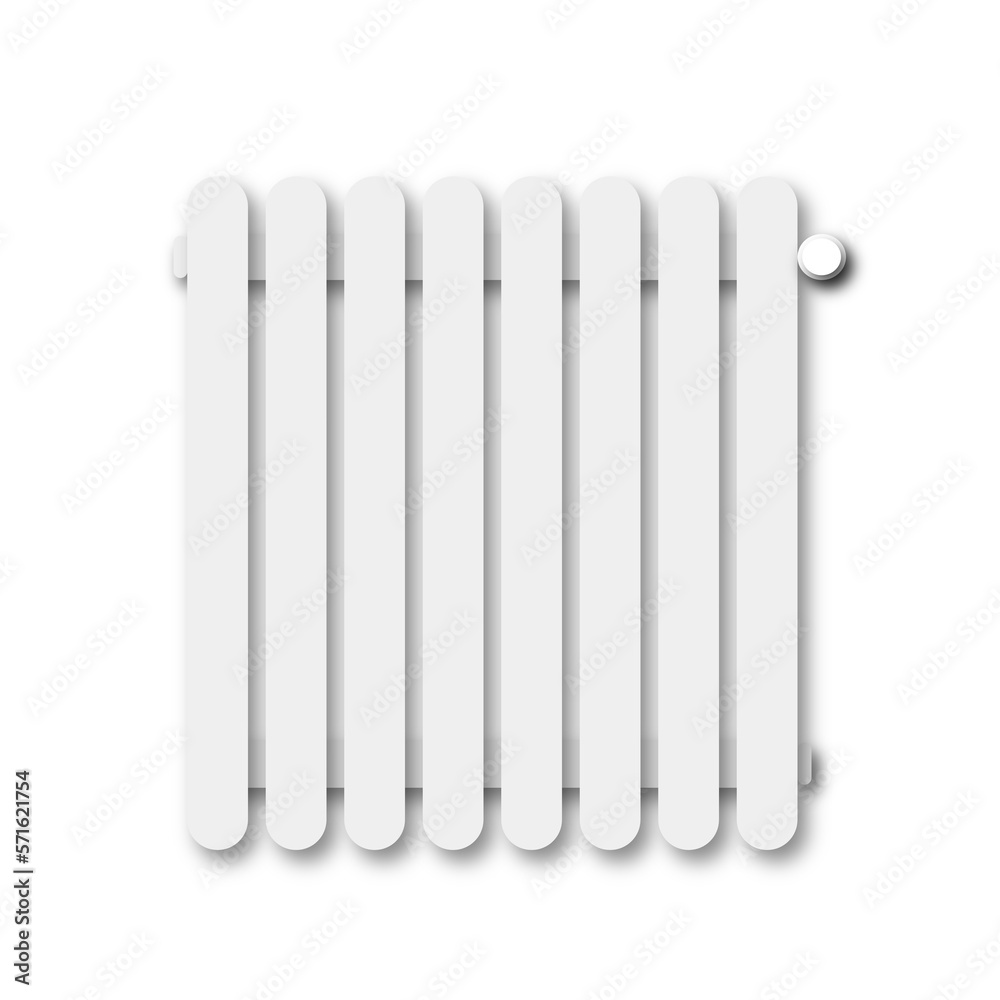 illustrazione con calorifero, radiatore modulare su sfondo trasparente