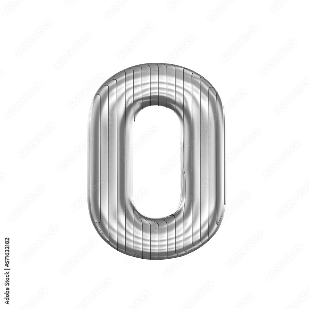 from a scratched iron letters collection. isolated. 3d rendering