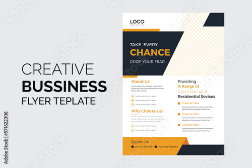 Creative Cooperate business flyer design. Vector flyer design template A4 size flyer design.