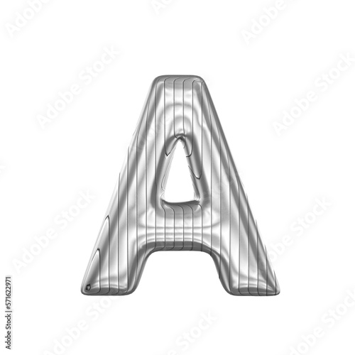 iron letters collection. isolated. 3d rendering