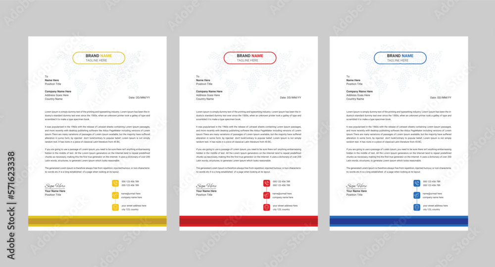 Modern company letterhead design Modern company letterhead design