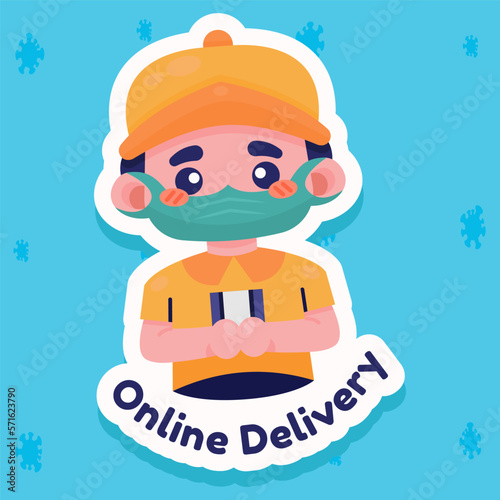 New Normal Online Delivery Sticker
