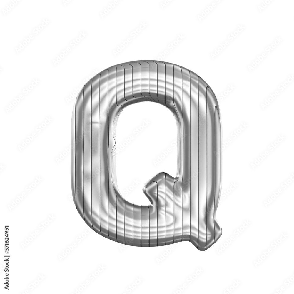 iron letters collection. isolated. 3d rendering