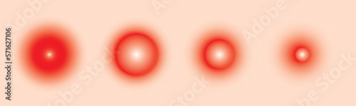 Pain Icon, Painful Spot Mark, Ache Symbol, Painkiller Target, Pain Pointing Sign, Red Circle Illness Location