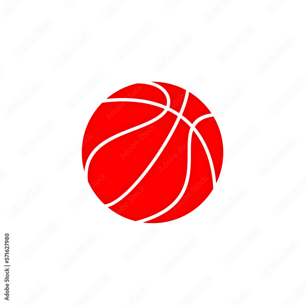 basketball hoop and basketball simple icon