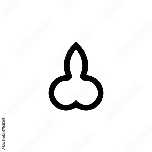 Dildo icon. Simple style poster sex shop background symbol. Dildo brand logo design element. Dildo t-shirt printing. vector for sticker.