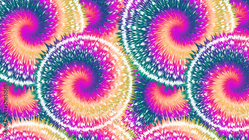 Abstract Colorful Background with Spirals