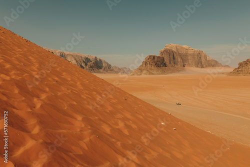 sand dunes in the desert wadi rum