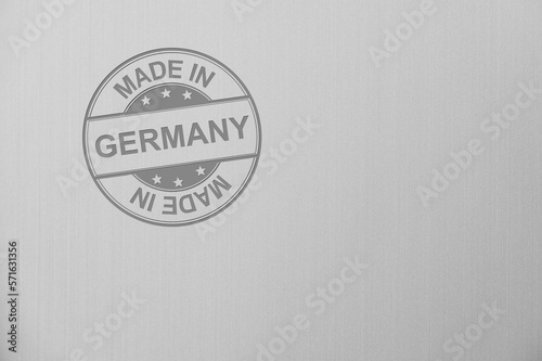 Made in Germany Prägung auf Alu oder Stahl Metall