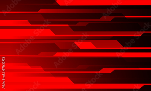 Abstract red tone line cyber circuit pattern design ultramodern futuristic technology background vector