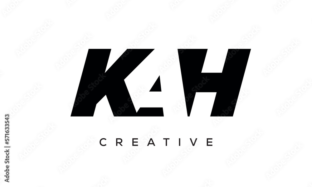 KAH letters negative space logo design. creative typography monogram vector KAH letters negative space logo design. creative typography monogram vector