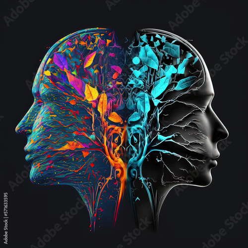 Mental Connection, Brain Connection between individuals, Generative, AI
