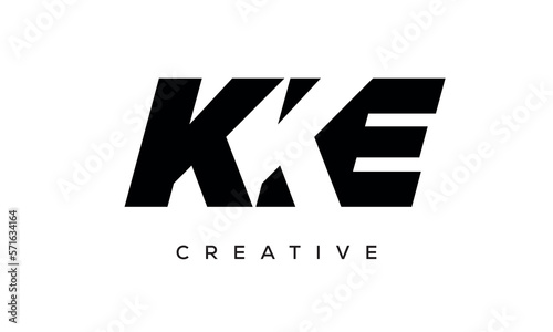 KKE letters negative space logo design. creative typography monogram vector