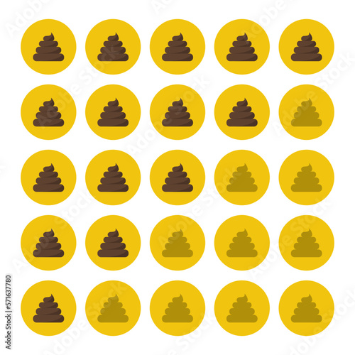 Shit Poo meter icons set