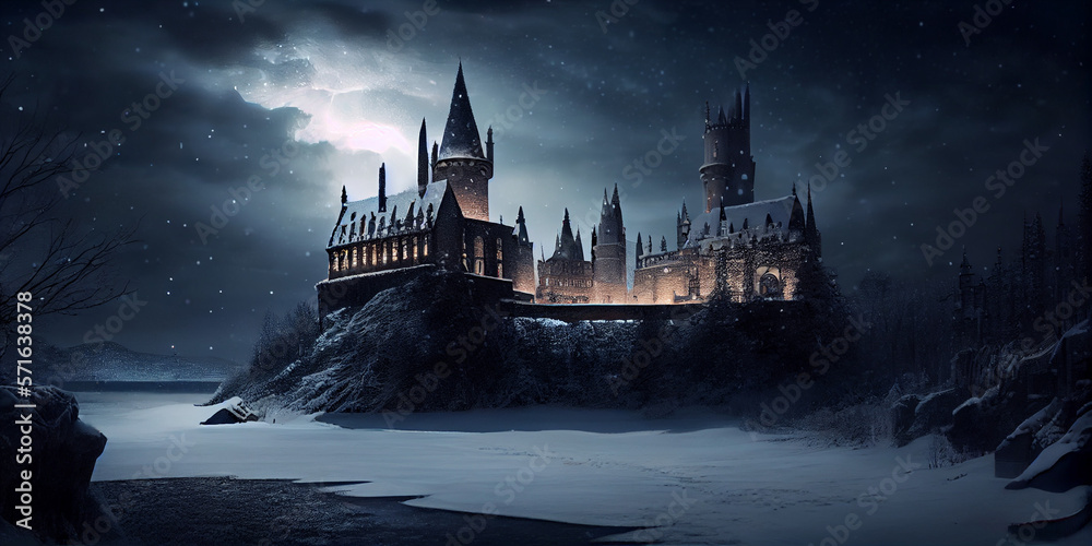 Hogwart Castle at Winter Night Hogwart Castle at Winter Night